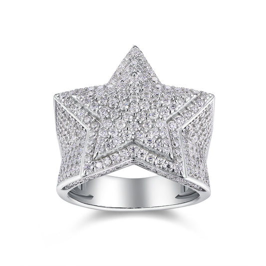 Moissanite Star Ring
