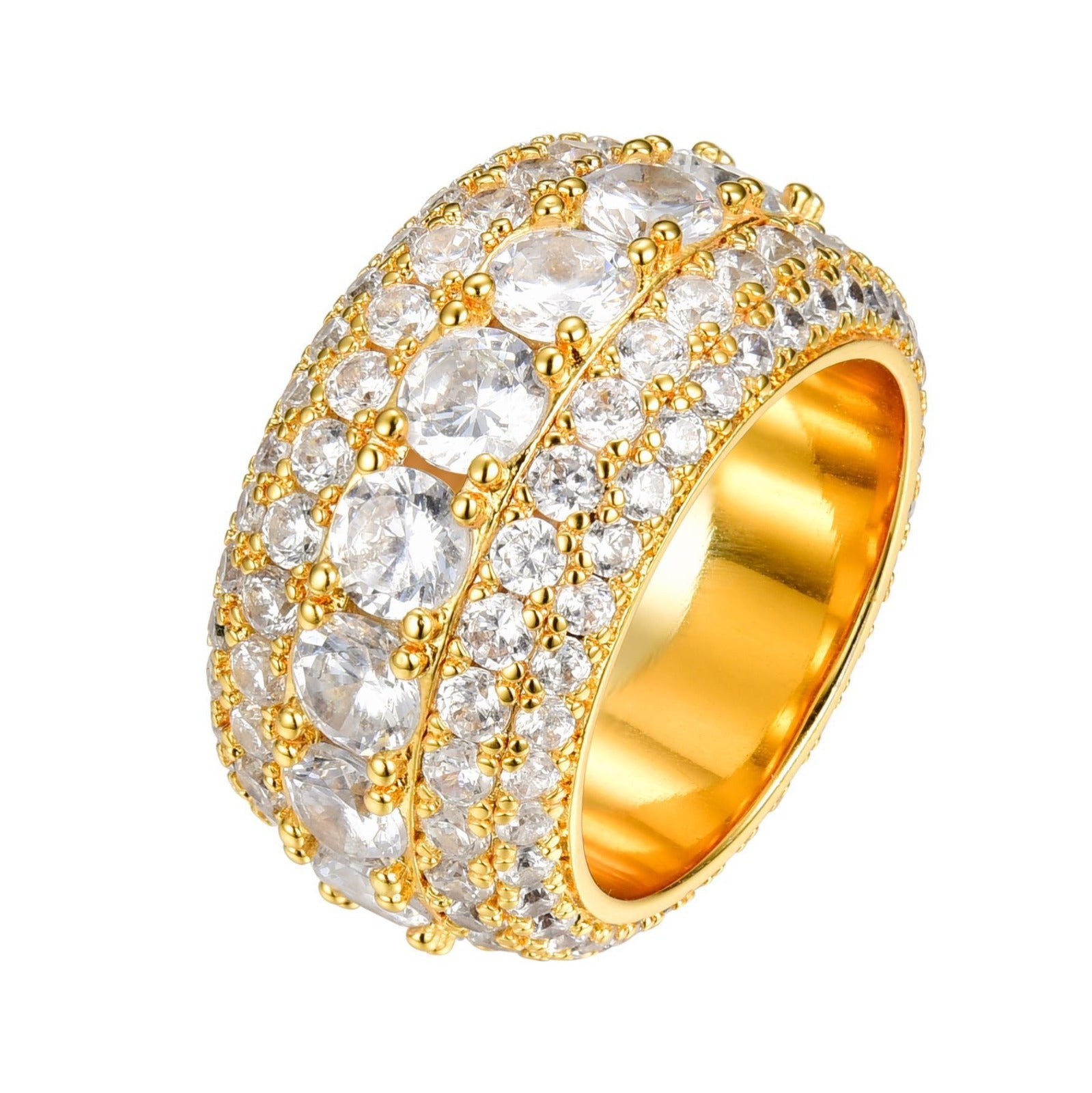 Moissanite Single Row Ring