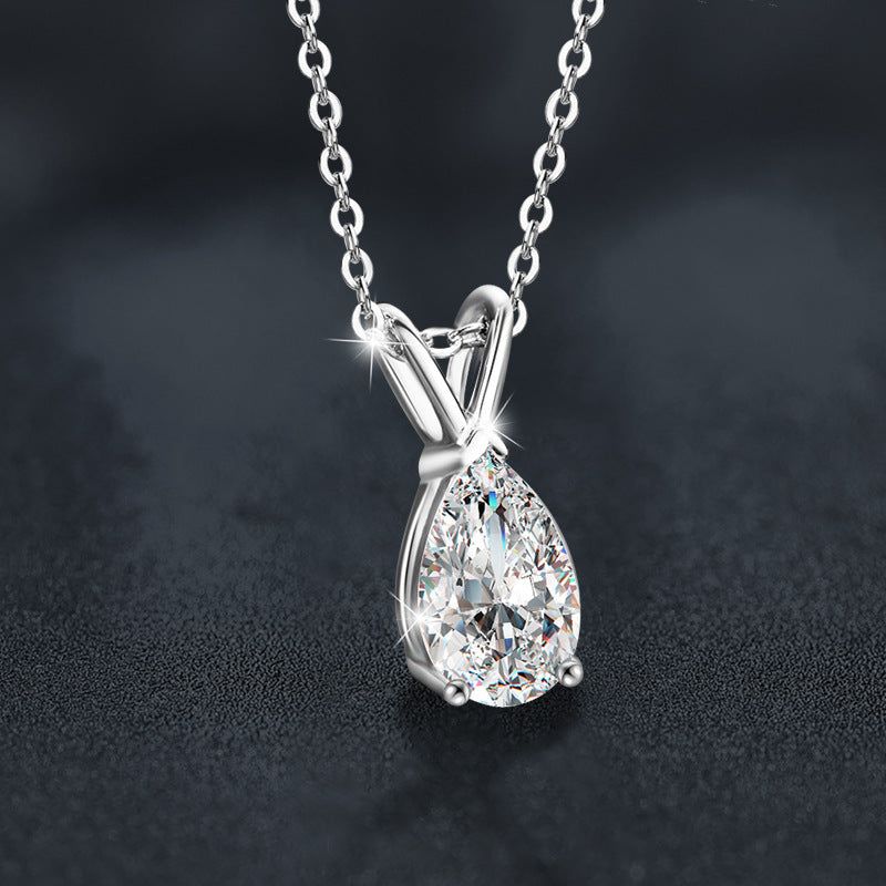 Moissanite Pear Cut Necklace