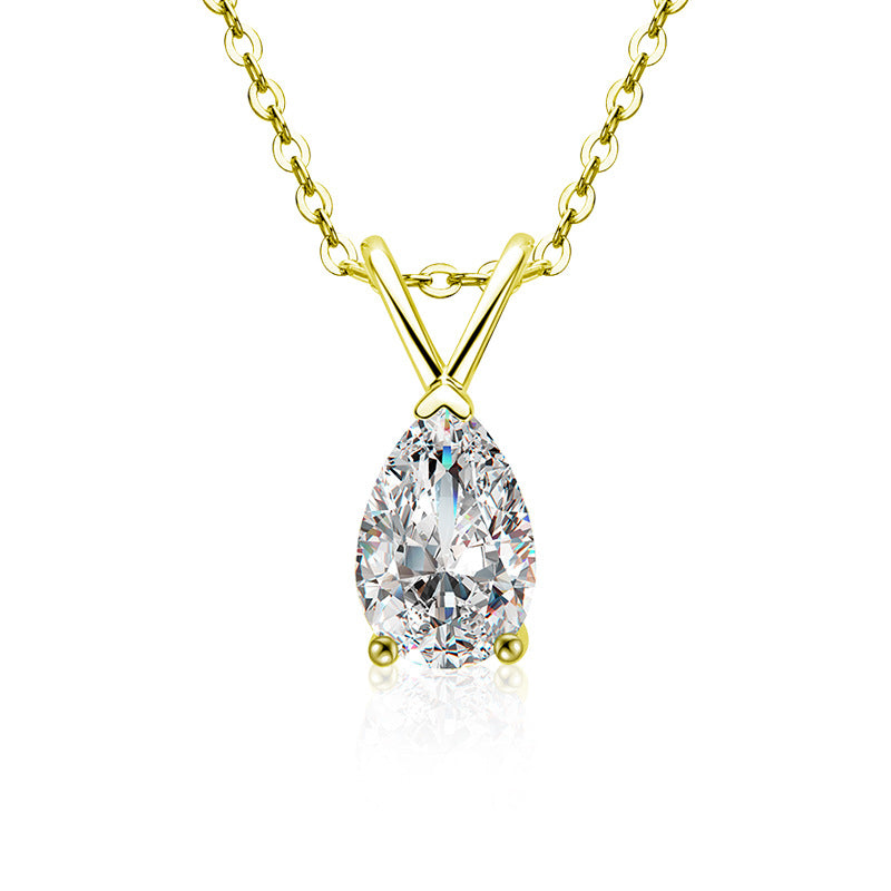 Moissanite Pear Cut Necklace