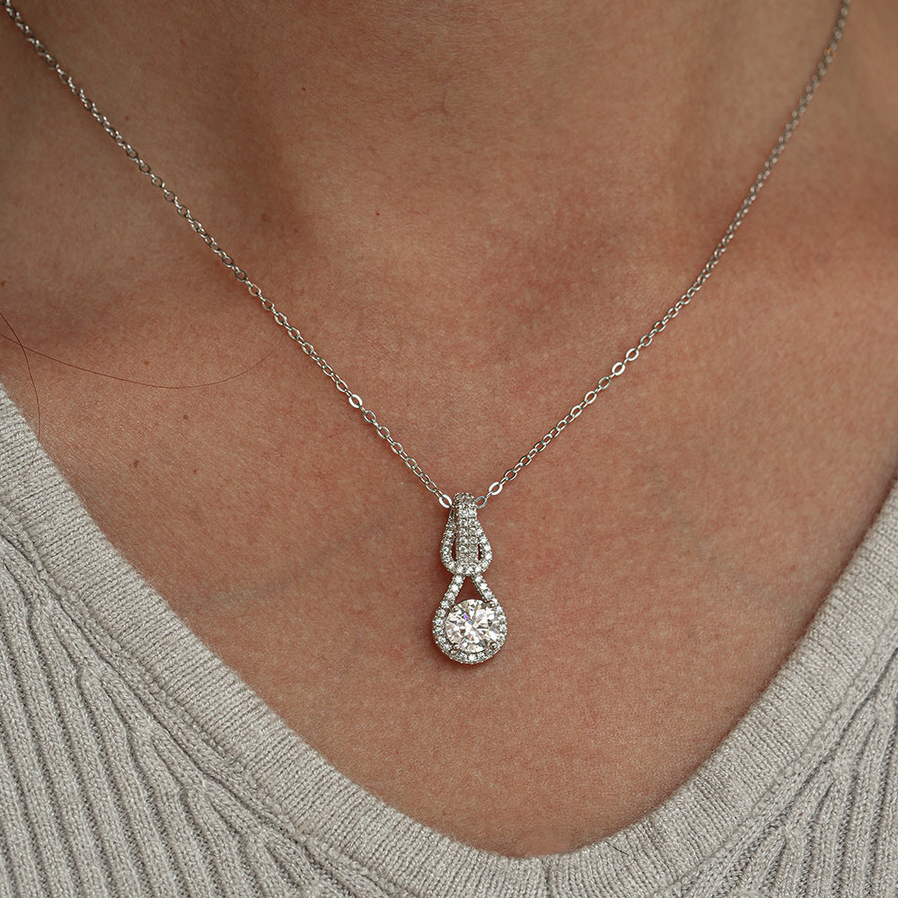 Moissanite Teardrop Necklace