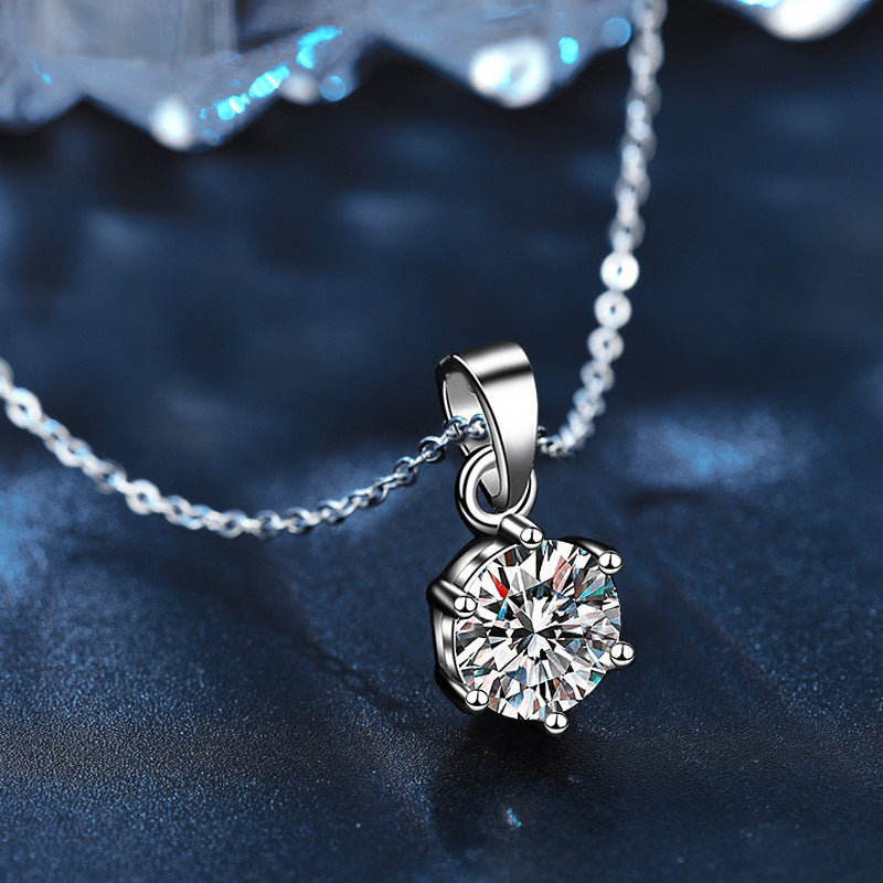 Moissanite Round Necklace