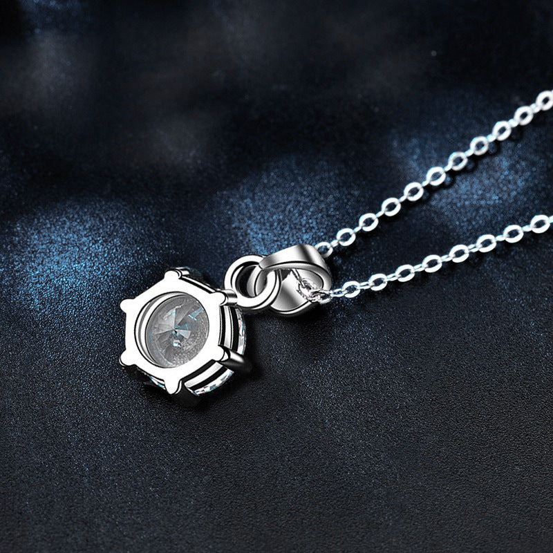 Moissanite Round Necklace