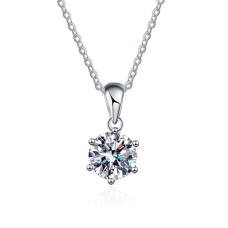 Moissanite Round Necklace