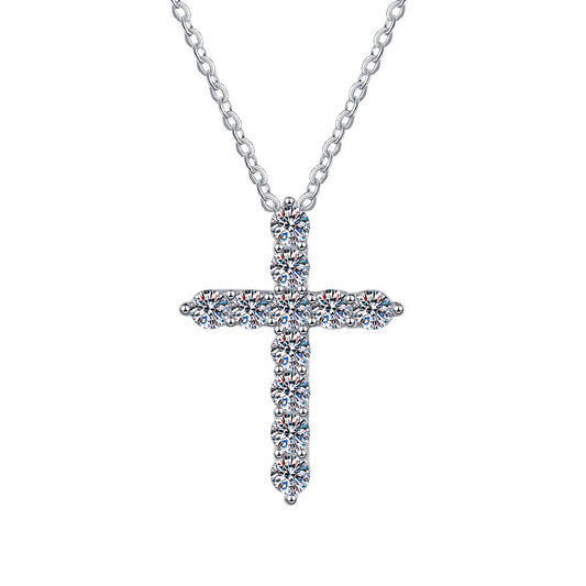 Moissanite Cross Necklace
