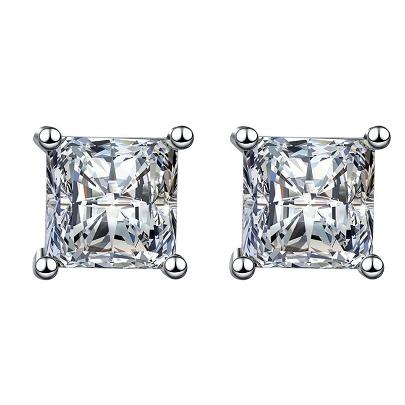 Moissanite Princess Cut Earrings