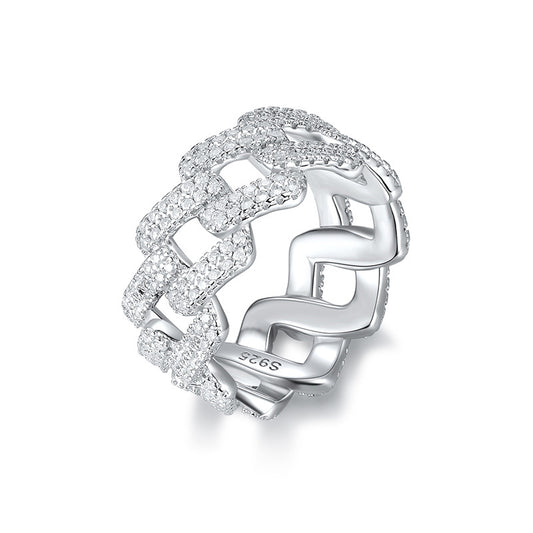 Moissanite Cuban Ring