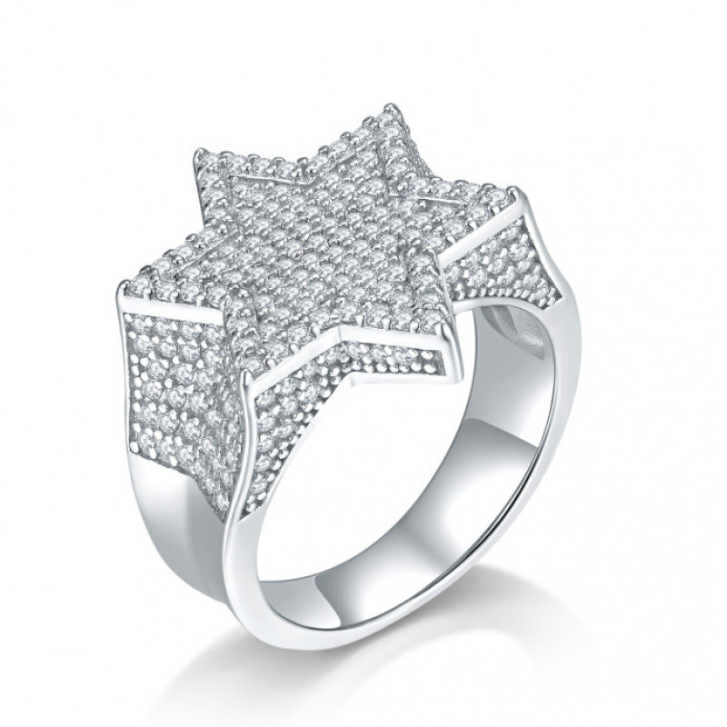 Moissanite Star Ring