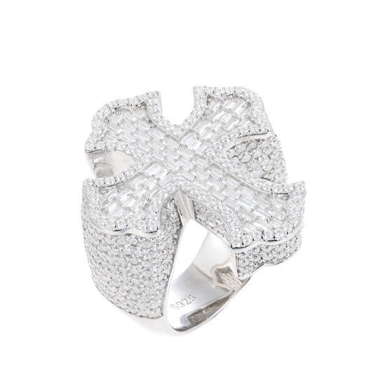 Moissanite Cross Ring