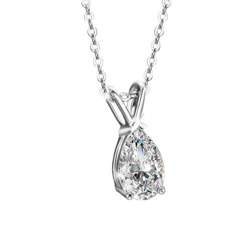Moissanite Pear Cut Necklace