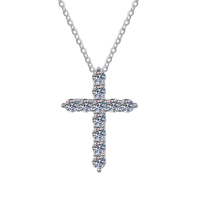 Moissanite Cross Necklace