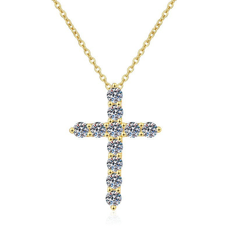Moissanite Cross Necklace