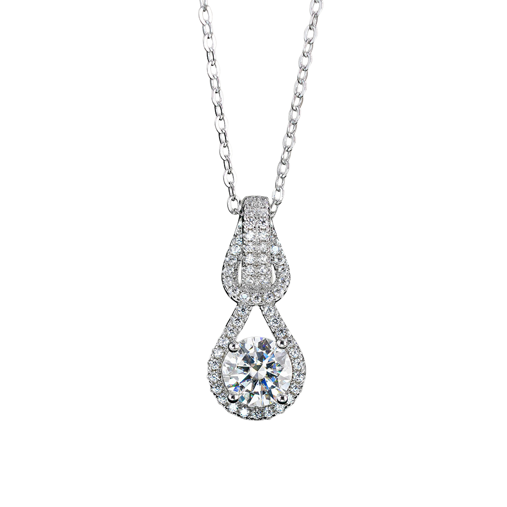 Moissanite Teardrop Necklace