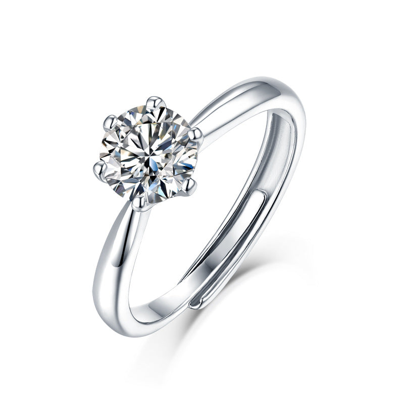 Moissanite Adjustable Ring