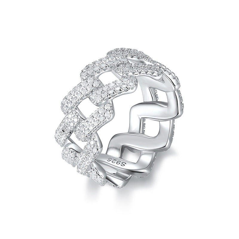 Moissanite Cuban Ring