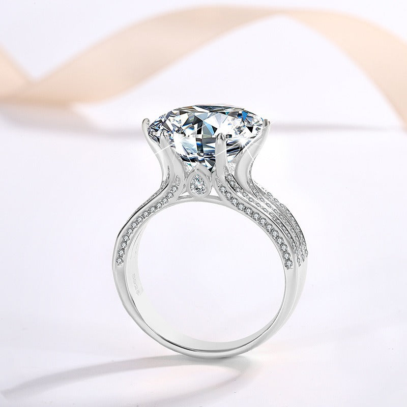 Moissanite Halo Ring