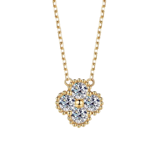 Moissanite Clover Necklace